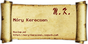 Móry Kerecsen névjegykártya